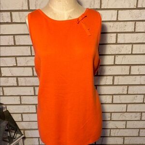 Lane Bryant Orange Sleeveless Sweater Top